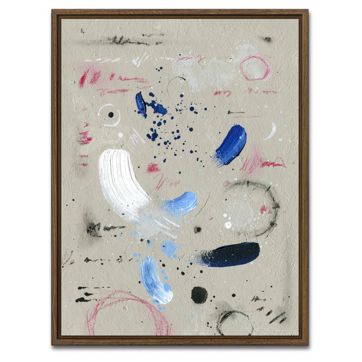 AUTO-MOCKUP WHITE | Abstract Wall | 1 Piece | Walnut Framed Canvas | group=3x4