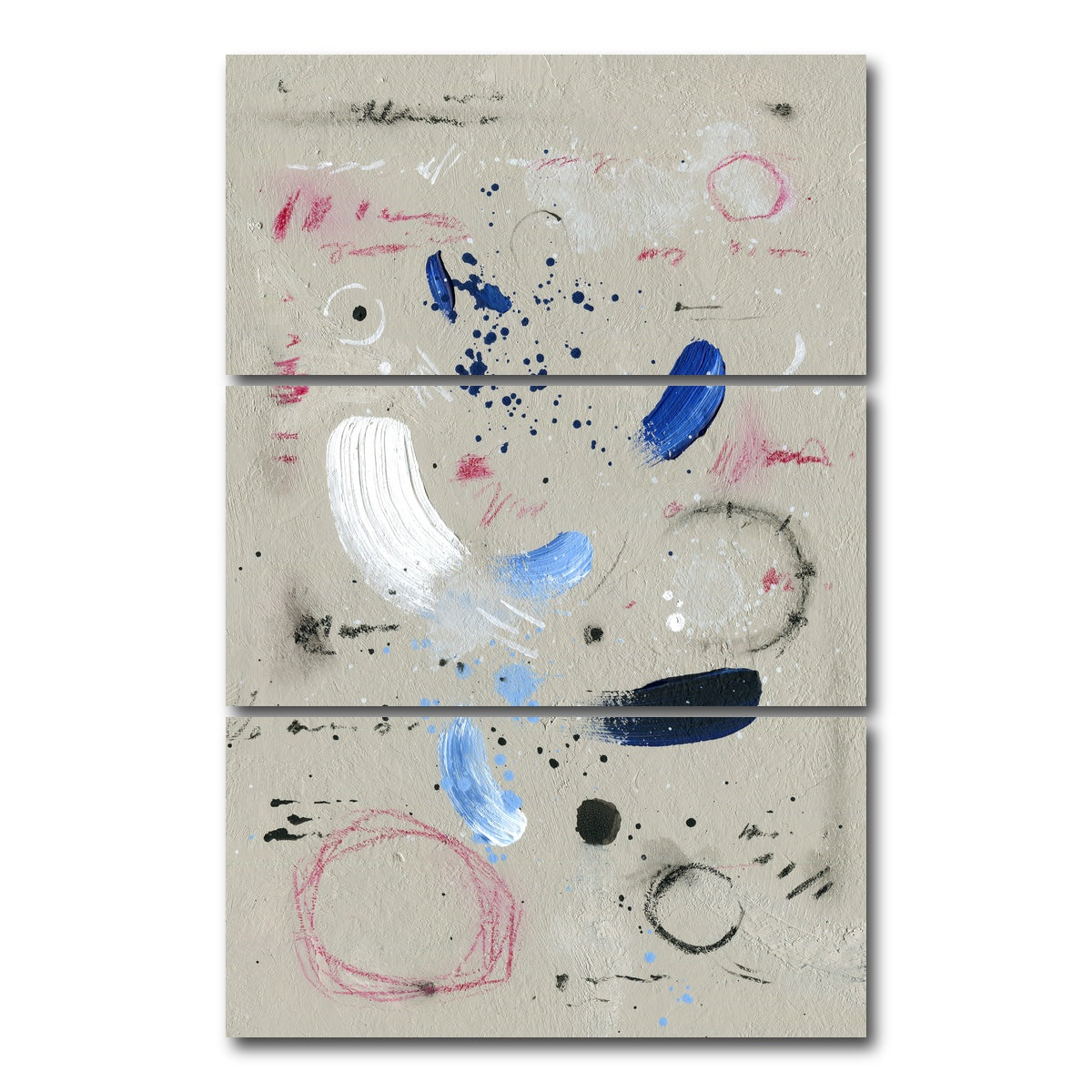 AUTO-MOCKUP WHITE | Abstract Wall | 3 Piece | Gallery Wrap Canvas | group=12x24_stacked