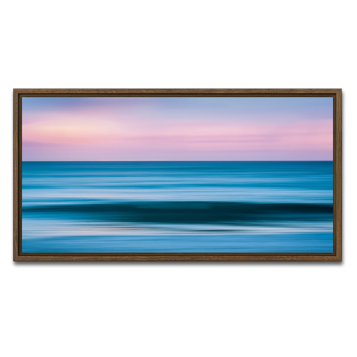 AUTO-MOCKUP WHITE | Abstract Waves | 1 Piece | Walnut Framed Canvas | group=2x1