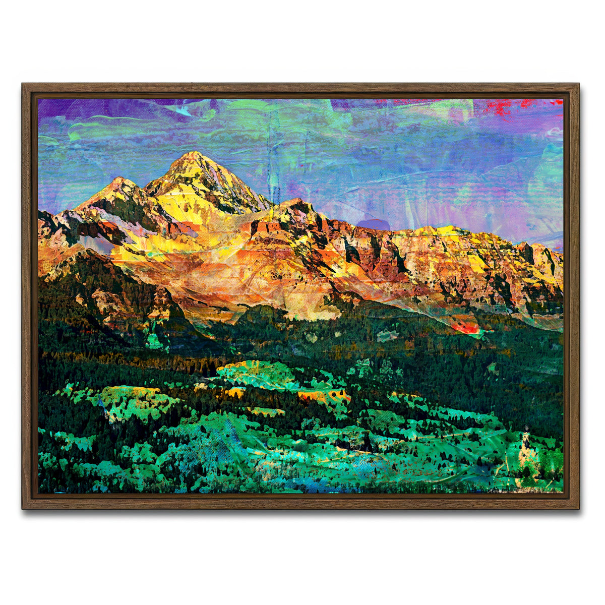 AUTO-MOCKUP WHITE | Abstract Wilson | 1 Piece | Walnut Framed Canvas | group=4x3