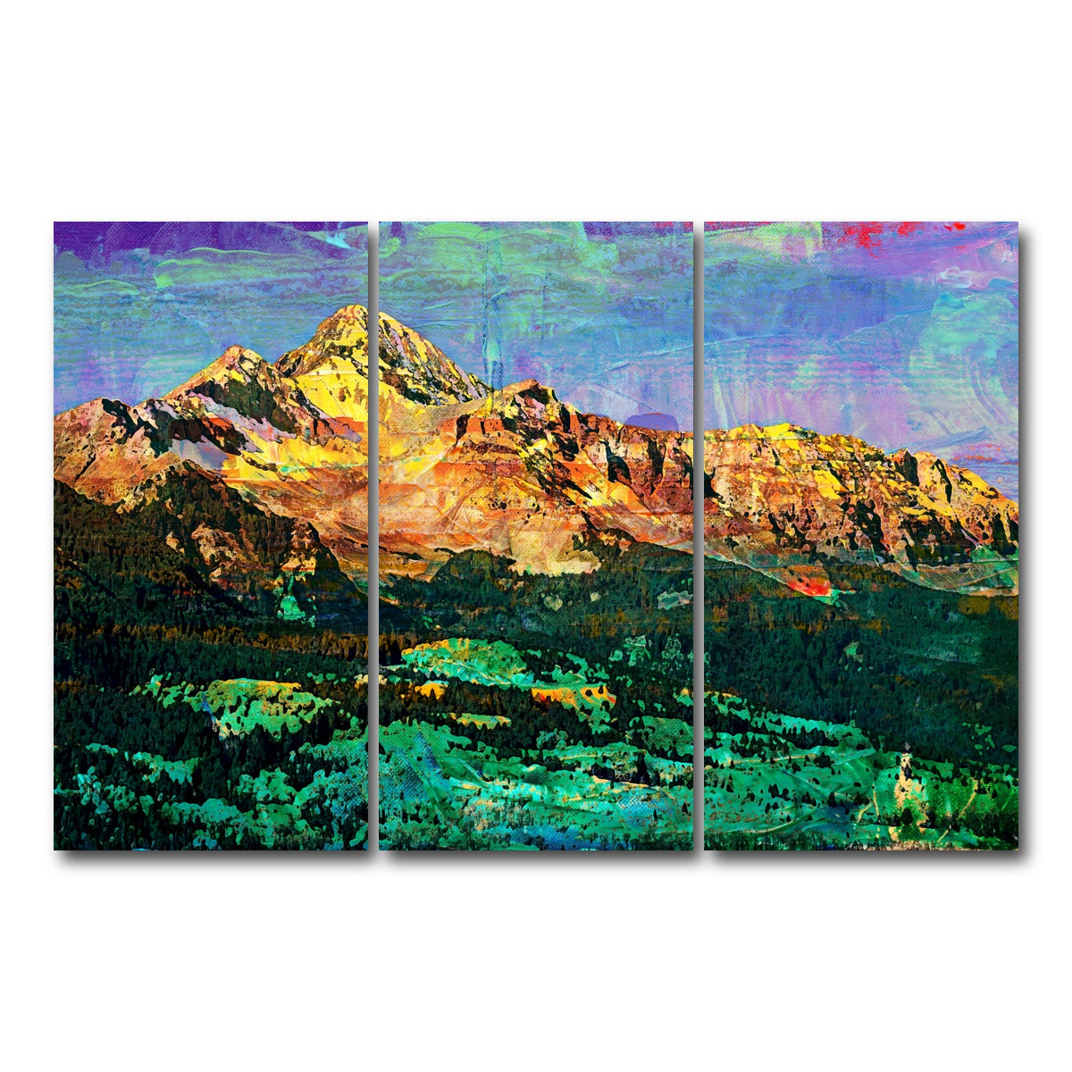 AUTO-MOCKUP WHITE | Abstract Wilson | 3 Piece | Gallery Wrap Canvas | group=12x24