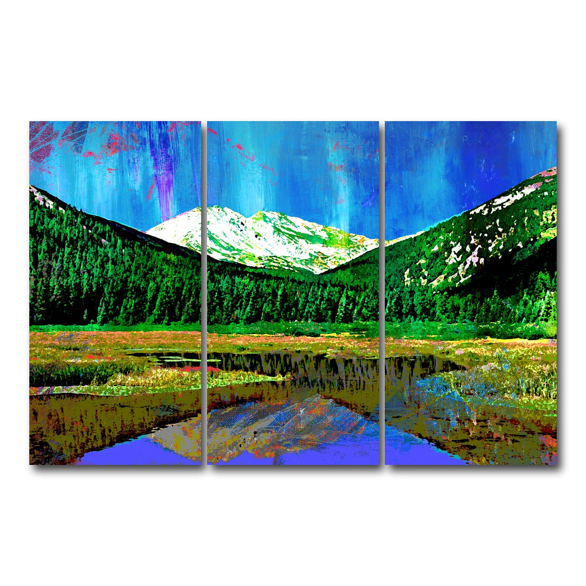 AUTO-MOCKUP WHITE | Abstract Yale | 3 Piece | Gallery Wrap Canvas | group=12x24