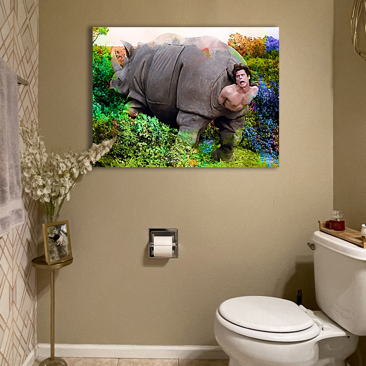 Ace Ventura Rhino Birth Wall Art