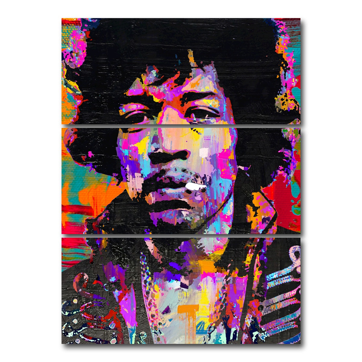 AUTO-MOCKUP WHITE | Acid Hendrix | 3 Piece | Gallery Wrap Canvas | group=8x18_stacked