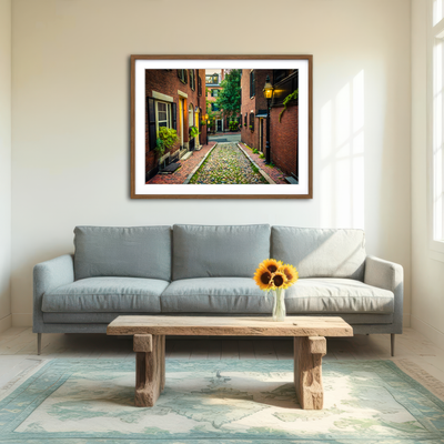 AUTO-MOCKUP ROOM | Acorn Street - Beacon Hill Wall Art