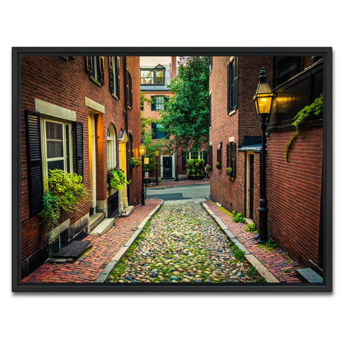 AUTO-MOCKUP WHITE | Acorn Street - Beacon Hill | 1 Piece | Black Framed Canvas | group=4x3