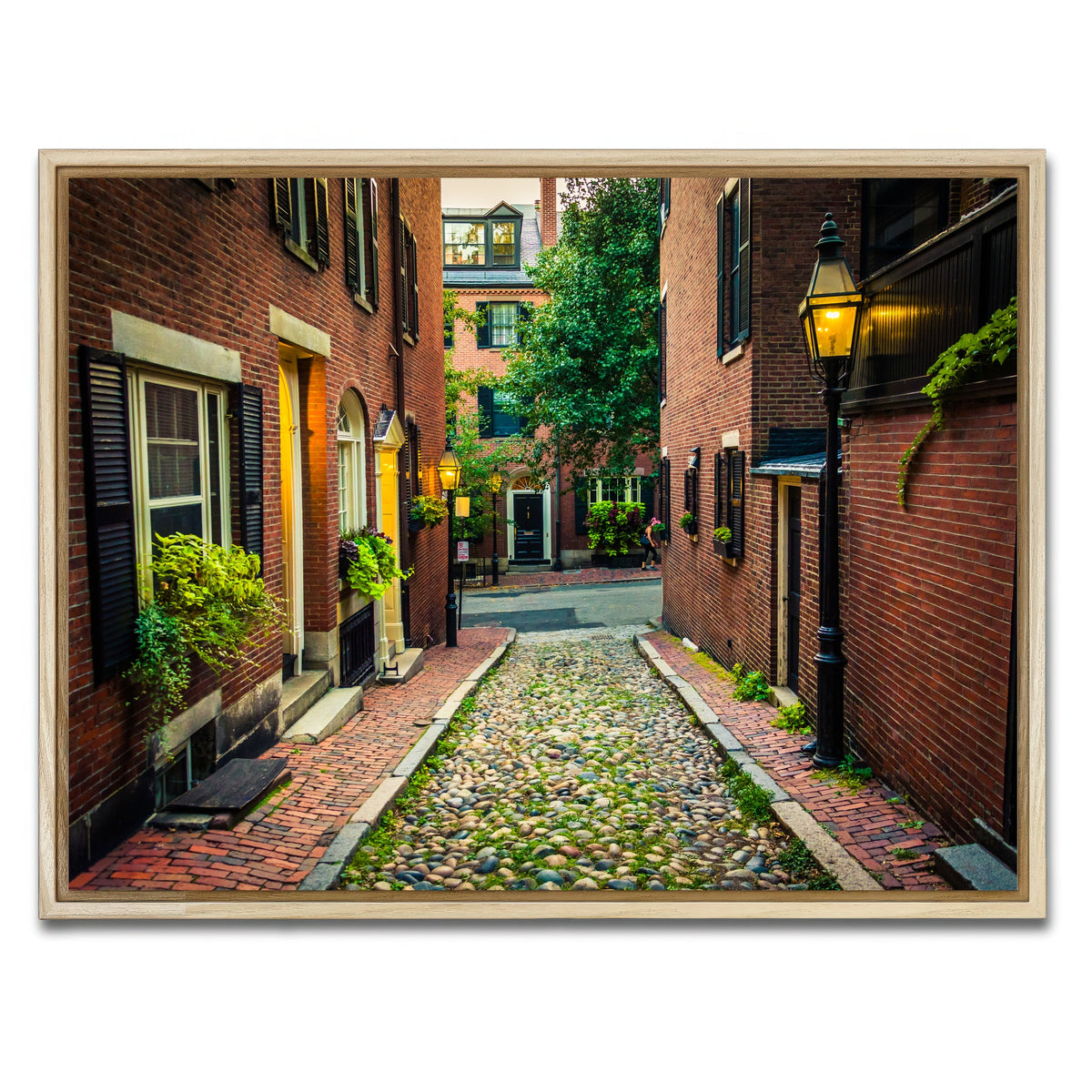 AUTO-MOCKUP WHITE | Acorn Street - Beacon Hill | 1 Piece | Natural Framed Canvas | group=4x3