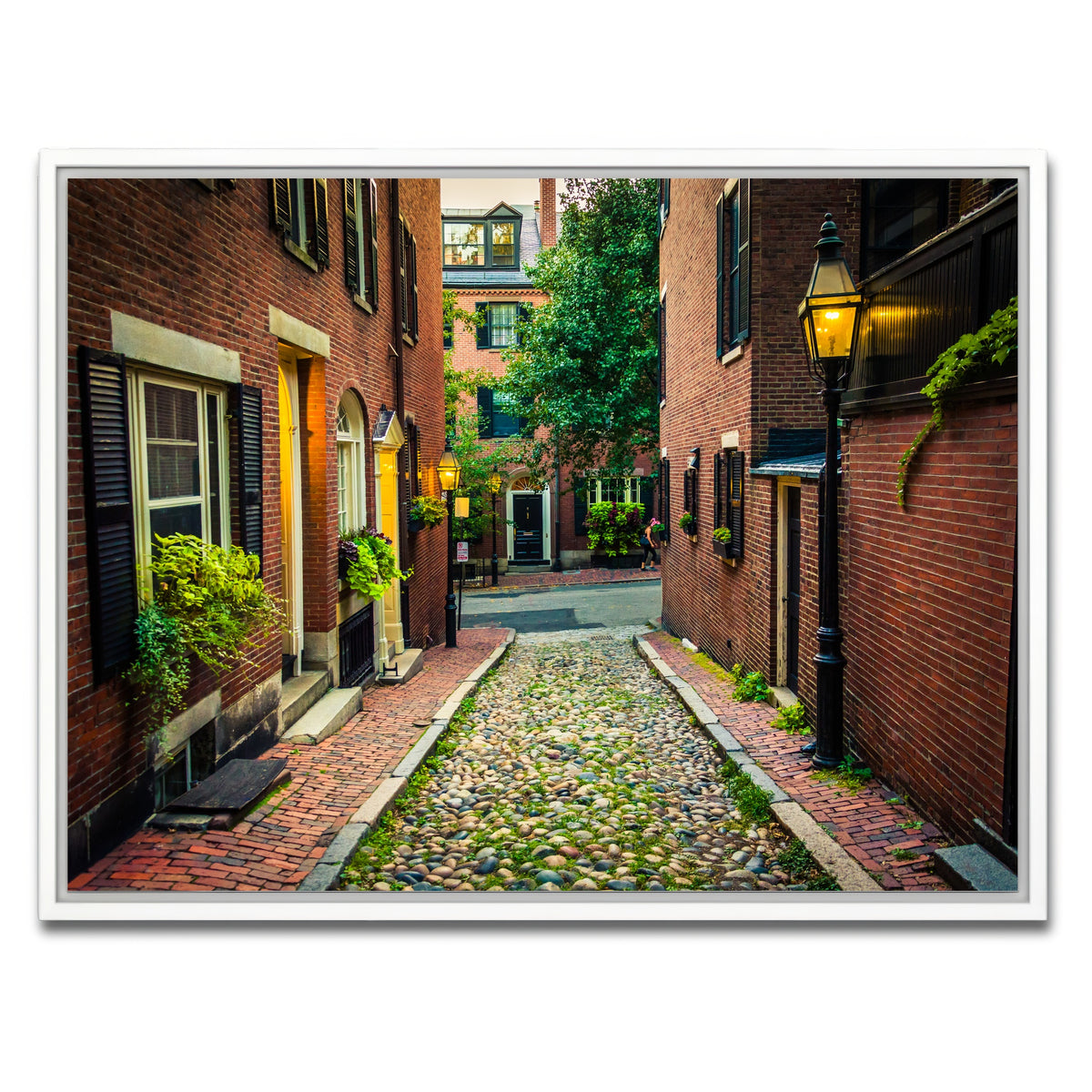 AUTO-MOCKUP WHITE | Acorn Street - Beacon Hill | 1 Piece | White Framed Canvas | group=4x3
