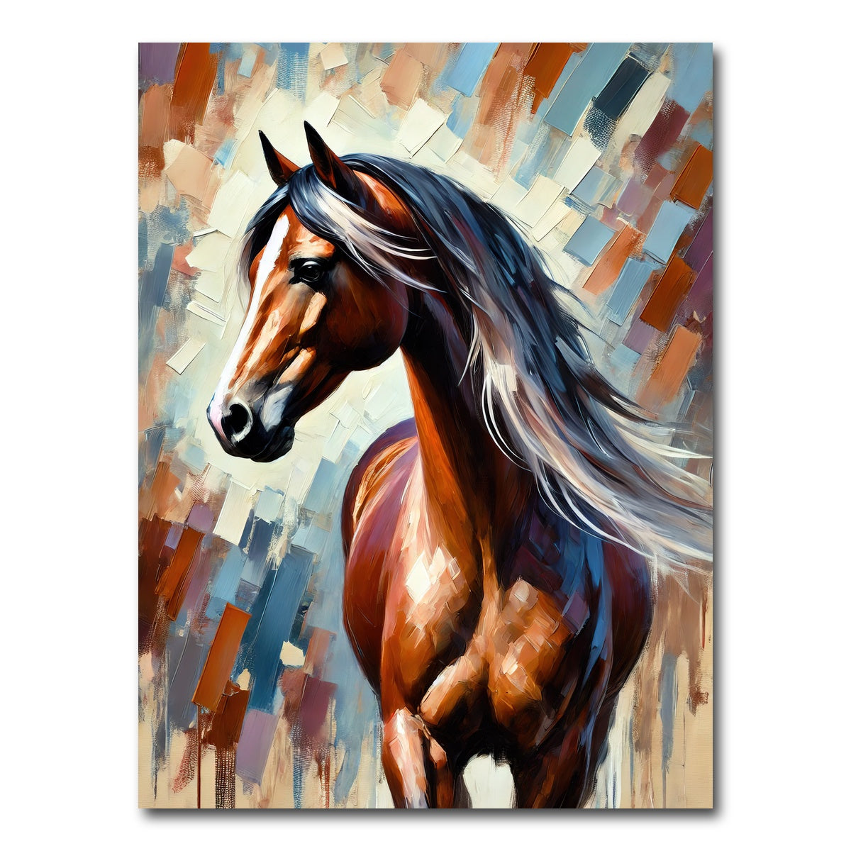 AUTO-MOCKUP WHITE | Acrylic Horse | 1 Piece | Gallery Wrap Canvas | group=3x4
