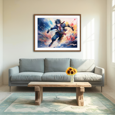 AUTO-MOCKUP ROOM | Action Anime Wall Art