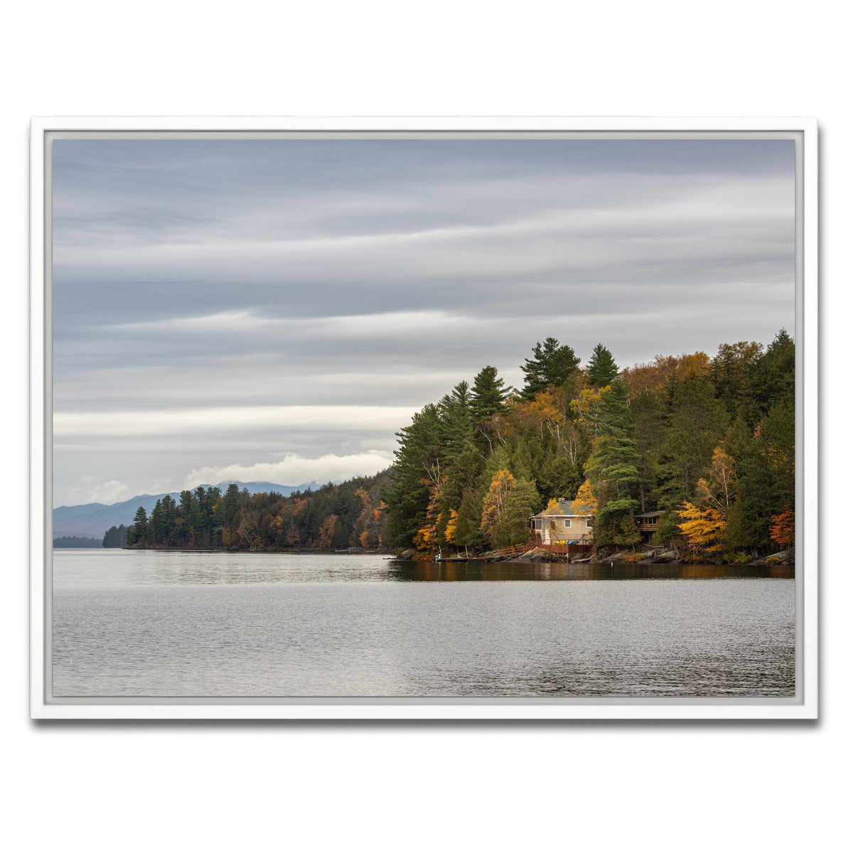 AUTO-MOCKUP WHITE | Adirondack Cottage | 1 Piece | White Framed Canvas | group=4x3