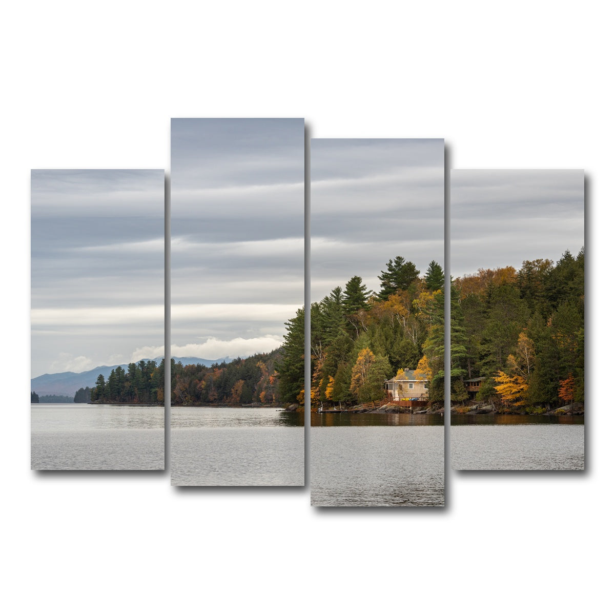 AUTO-MOCKUP WHITE | Adirondack Cottage | 4 Piece | Gallery Wrap Canvas | group=4_normal