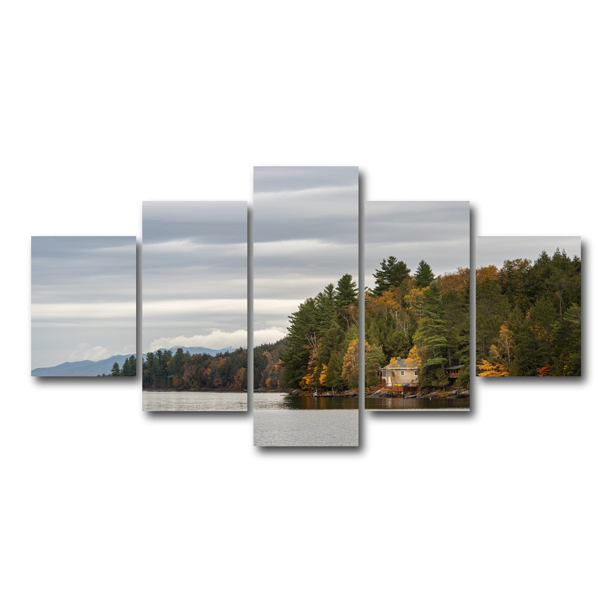 AUTO-MOCKUP WHITE | Adirondack Cottage | 5 Piece | Gallery Wrap Canvas | group=5_short