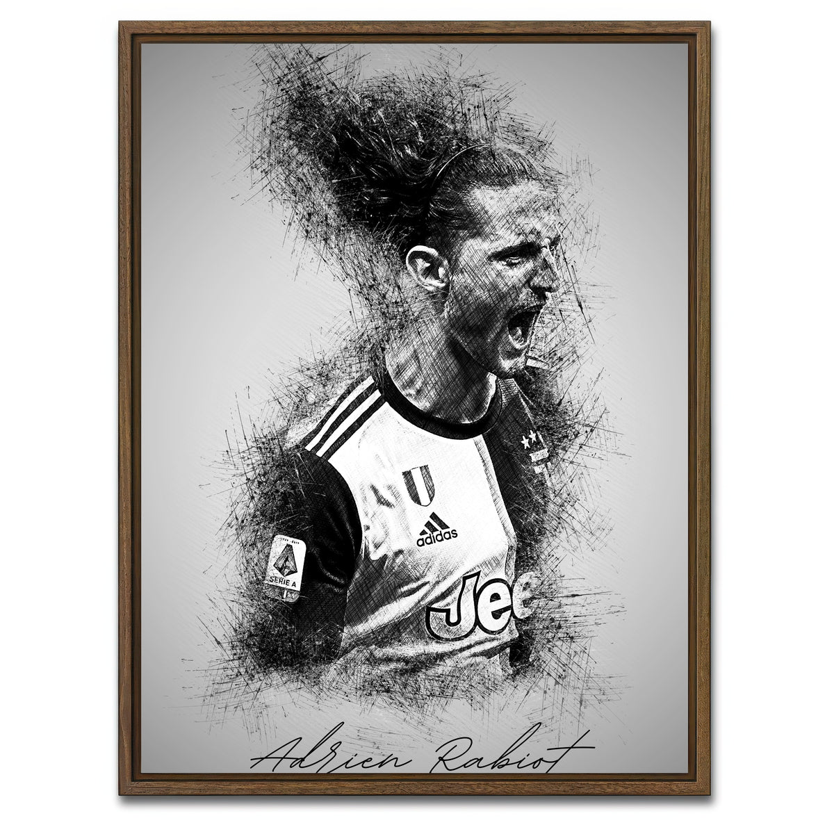 AUTO-MOCKUP WHITE | Adrien Rabiot | 1 Piece | Walnut Framed Canvas | group=3x4