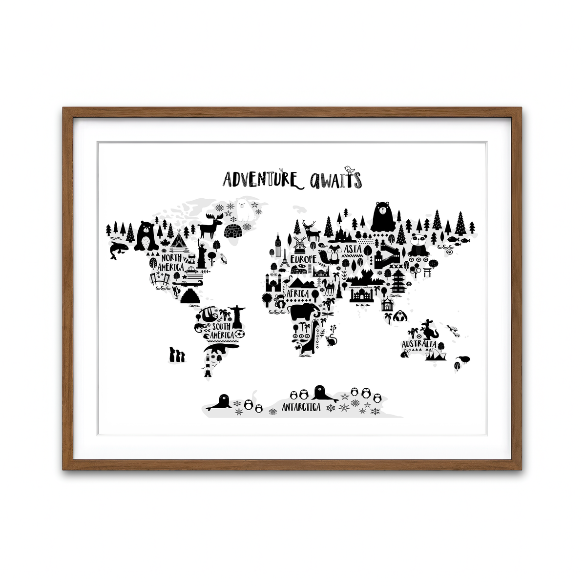 Framed Print 4x3 Walnut