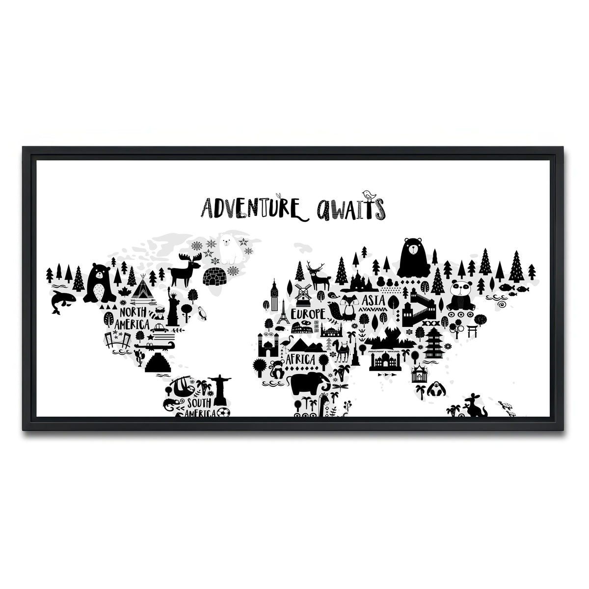 AUTO-MOCKUP WHITE | Adventure | 1 Piece | Black Framed Canvas | group=2x1