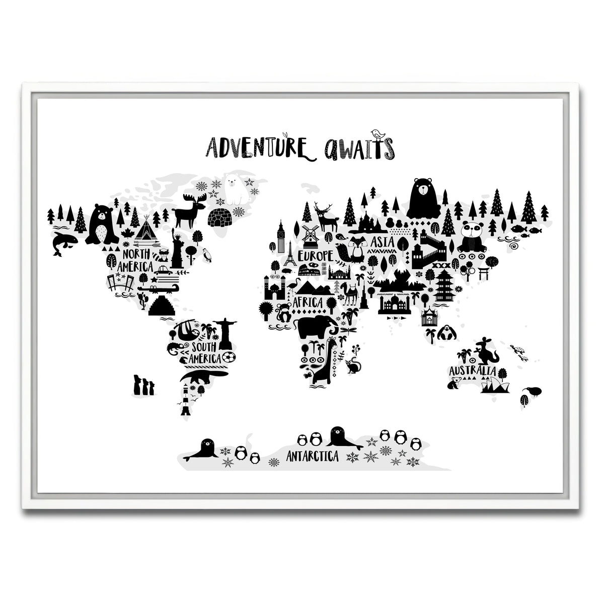 AUTO-MOCKUP WHITE | Adventure | 1 Piece | White Framed Canvas | group=4x3