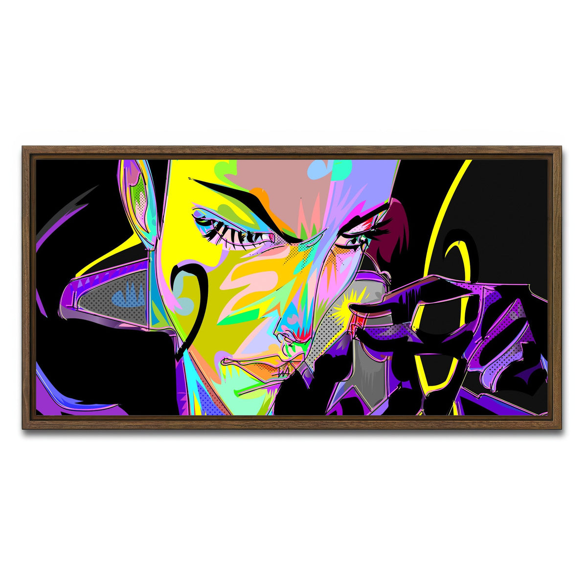 AUTO-MOCKUP WHITE | Aeon Flux | 1 Piece | Walnut Framed Canvas | group=2x1