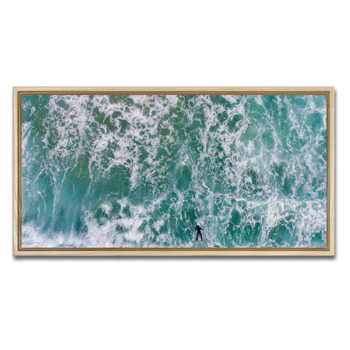 AUTO-MOCKUP WHITE | Aerial Surfer | 1 Piece | Natural Framed Canvas | group=2x1