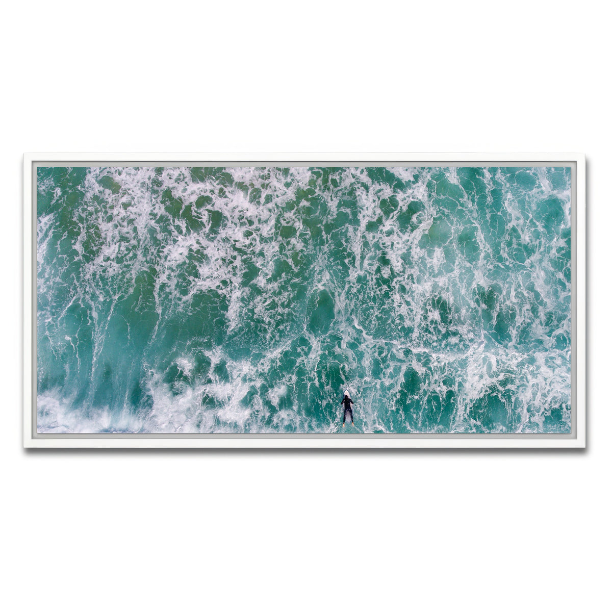 AUTO-MOCKUP WHITE | Aerial Surfer | 1 Piece | White Framed Canvas | group=2x1