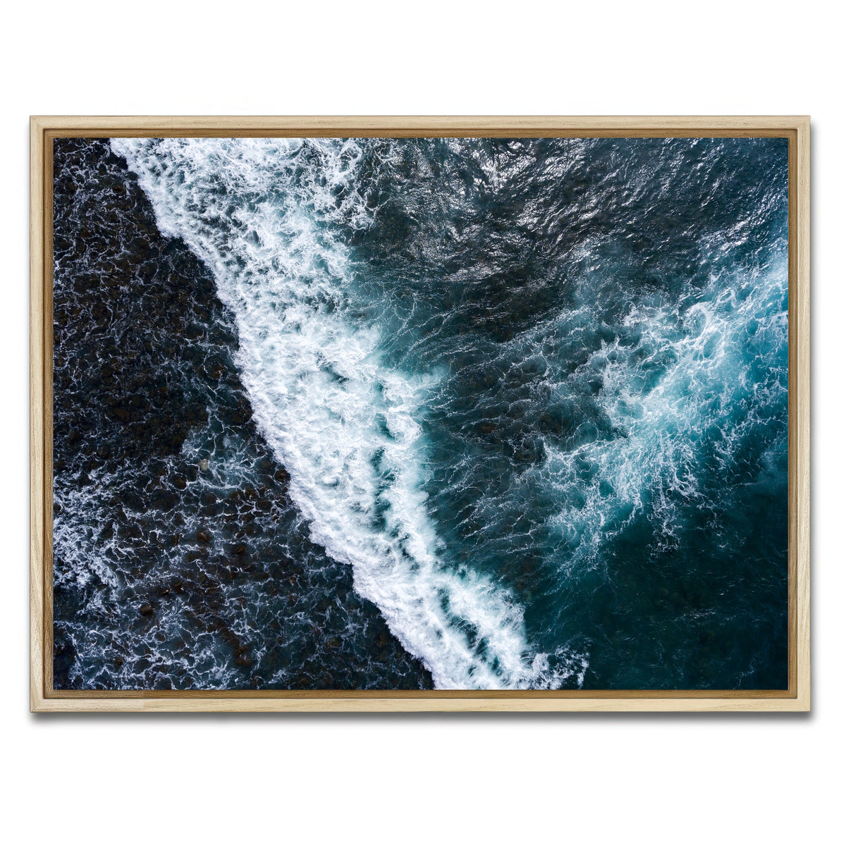 AUTO-MOCKUP WHITE | Aerial Wave | 1 Piece | Natural Framed Canvas | group=4x3