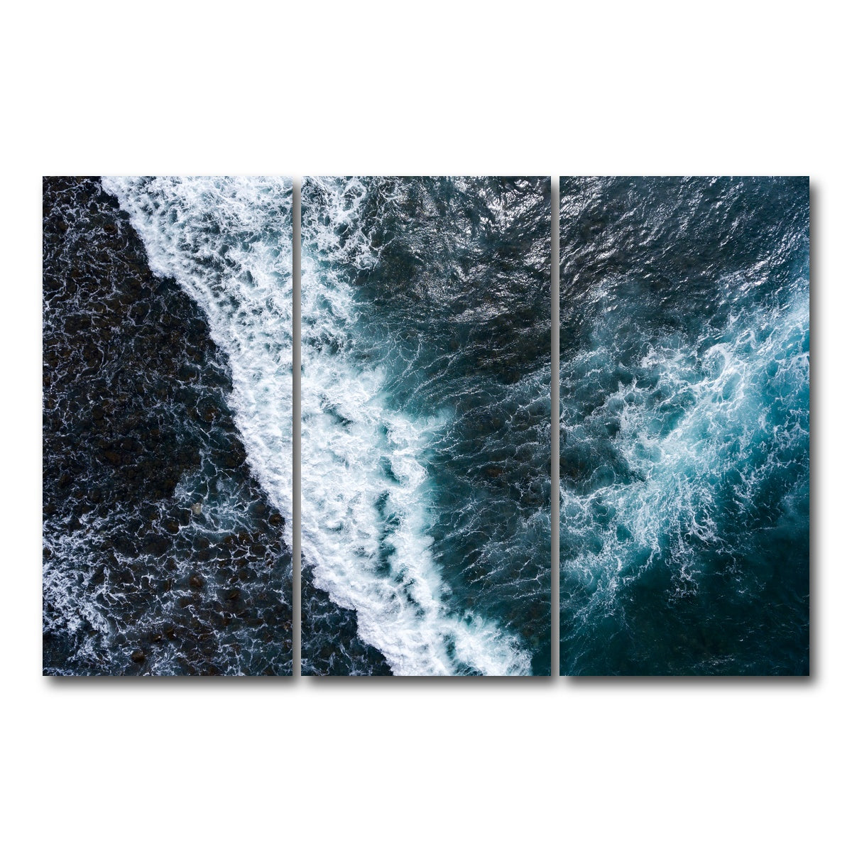 AUTO-MOCKUP WHITE | Aerial Wave | 3 Piece | Gallery Wrap Canvas | group=12x24