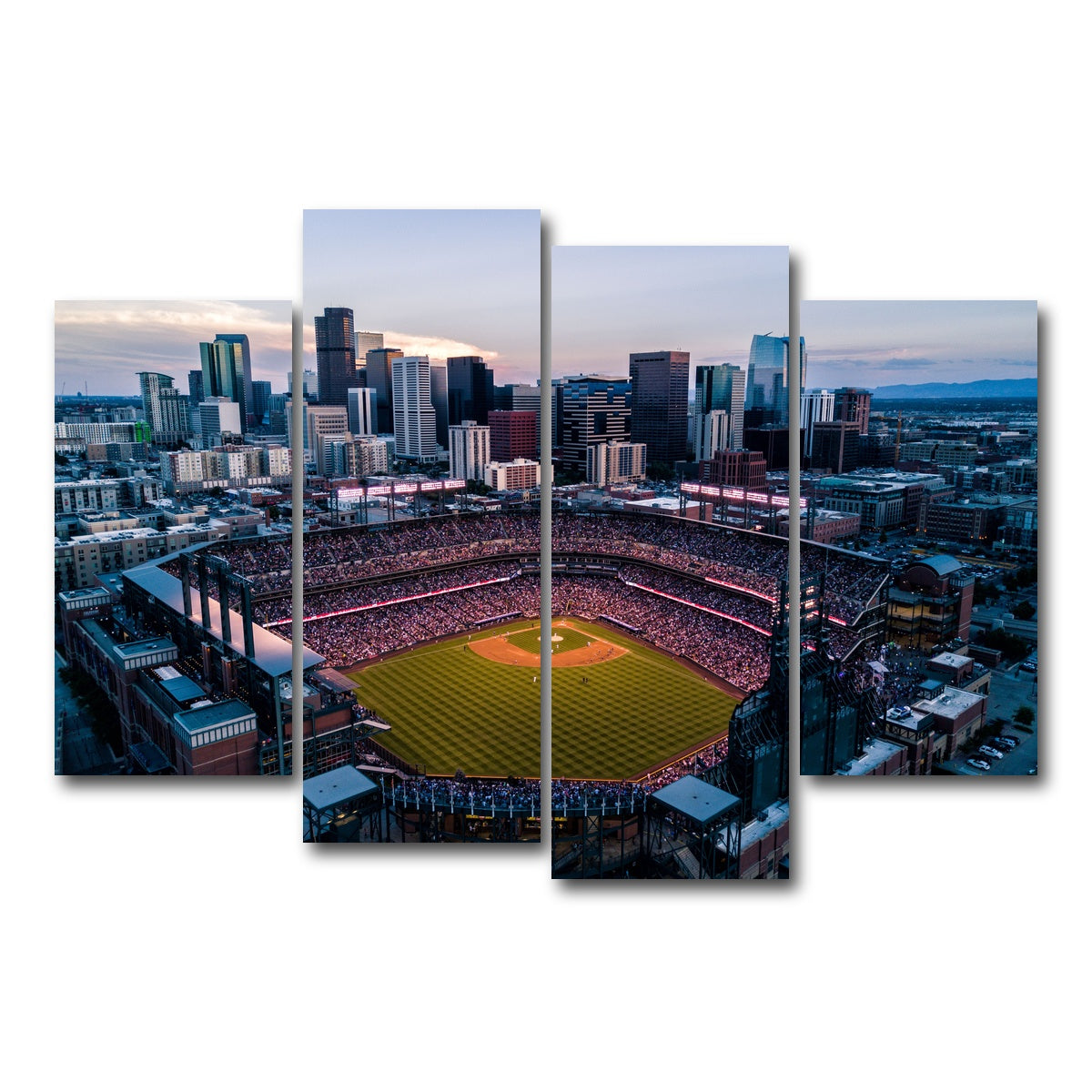 AUTO-MOCKUP WHITE | Aerial of Coors Field | 4 Piece | Gallery Wrap Canvas | group=4_short