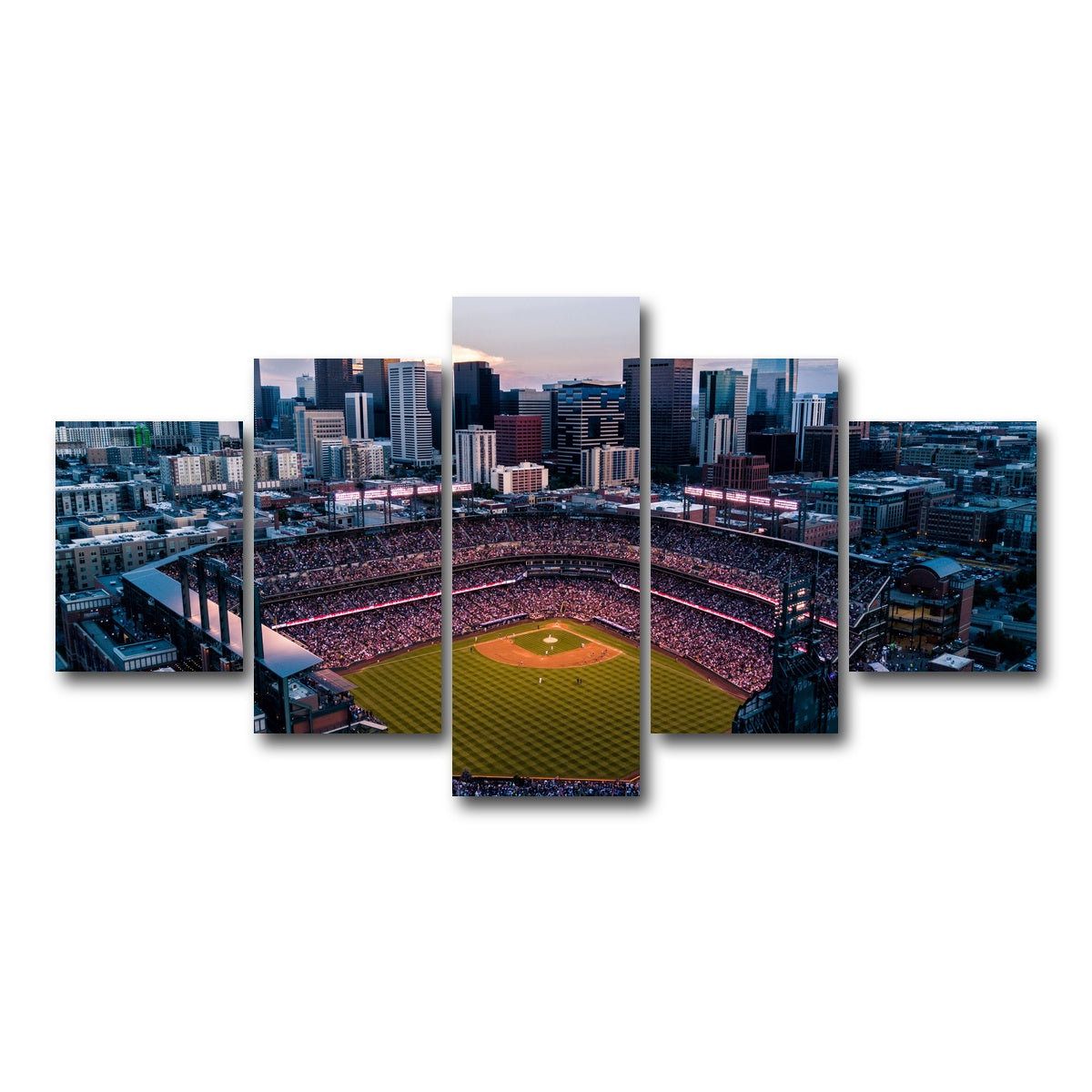 AUTO-MOCKUP WHITE | Aerial of Coors Field | 5 Piece | Gallery Wrap Canvas | group=5_short