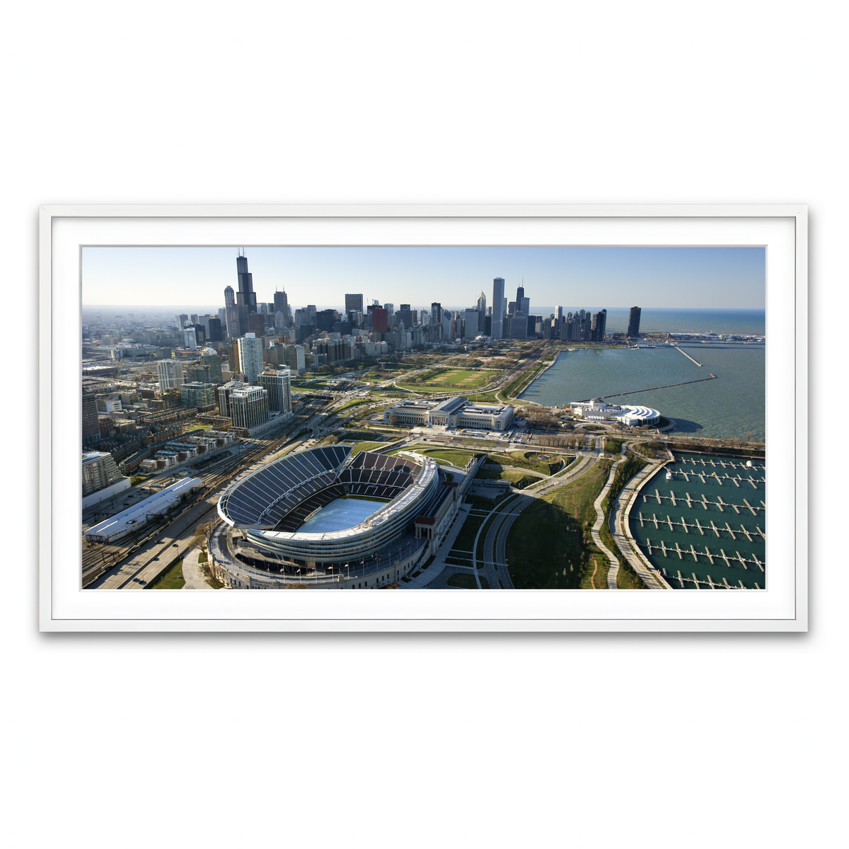 Framed Print 2x1 White