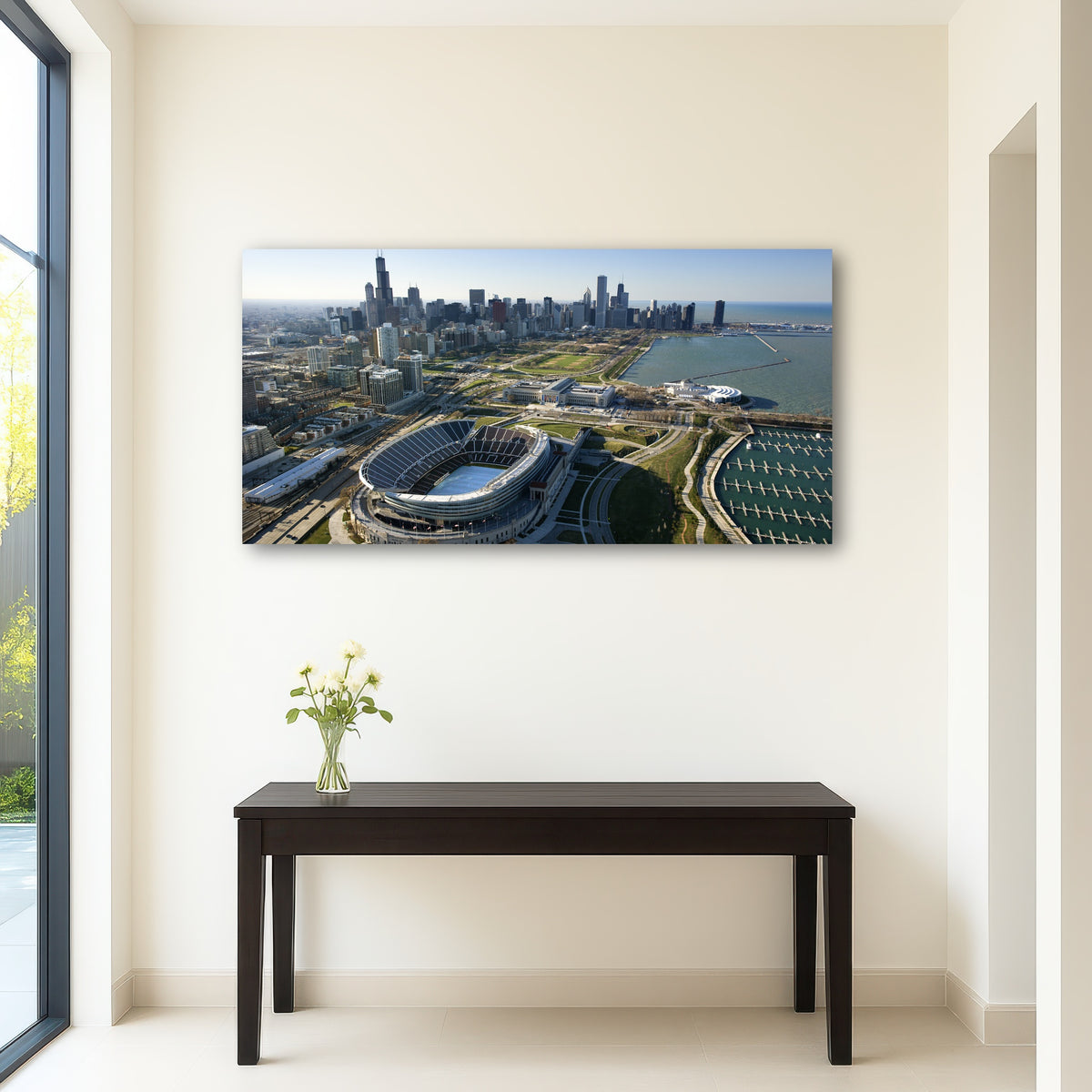 AUTO-MOCKUP ROOM | Aerial view of Chicago - Soldier Field