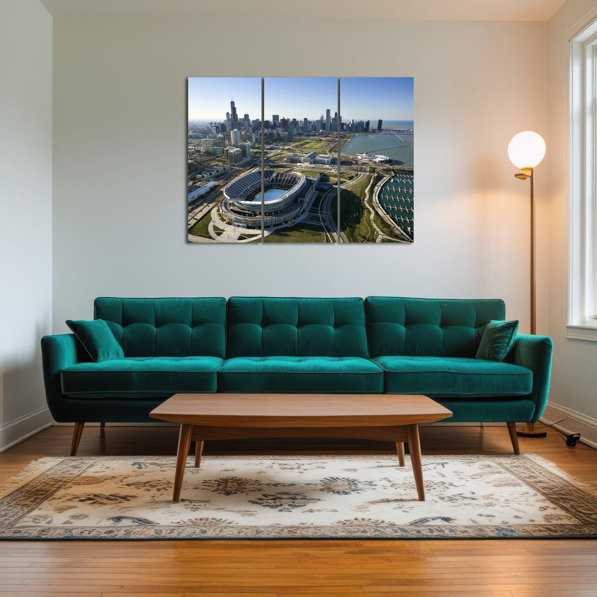 AUTO-MOCKUP ROOM | Aerial view of Chicago - Soldier Field