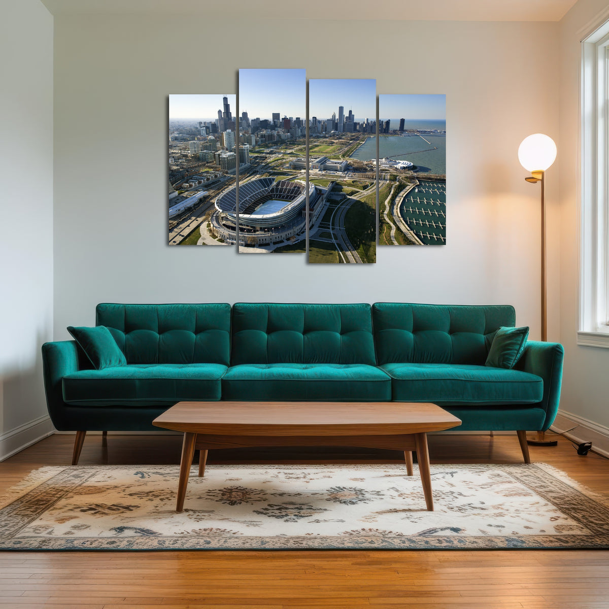 AUTO-MOCKUP ROOM | Aerial view of Chicago - Soldier Field