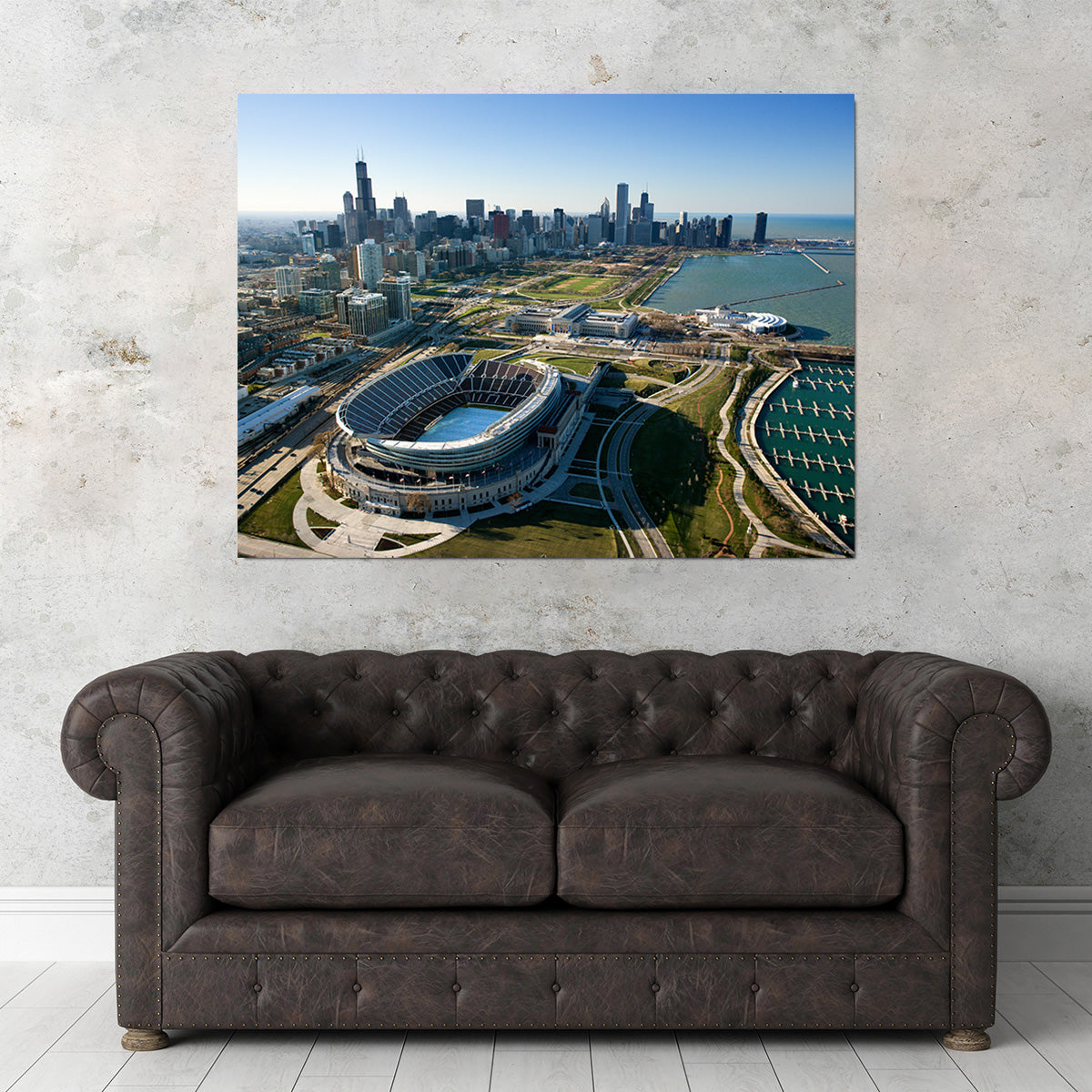 Aerial view of Chicago - Soldier Field