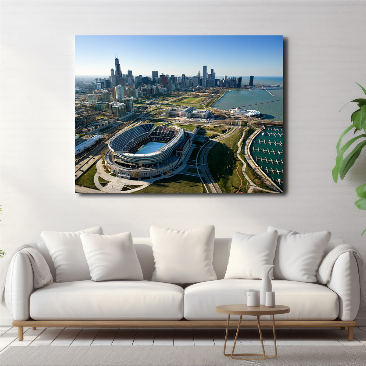 Aerial view of Chicago - Soldier Field