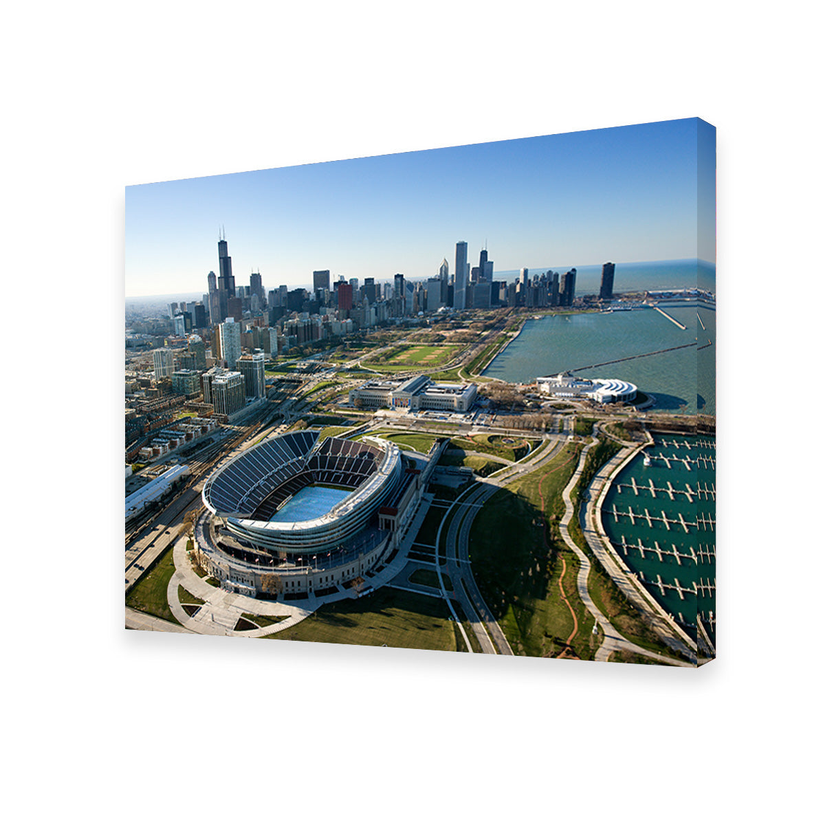 Aerial view of Chicago - Soldier Field