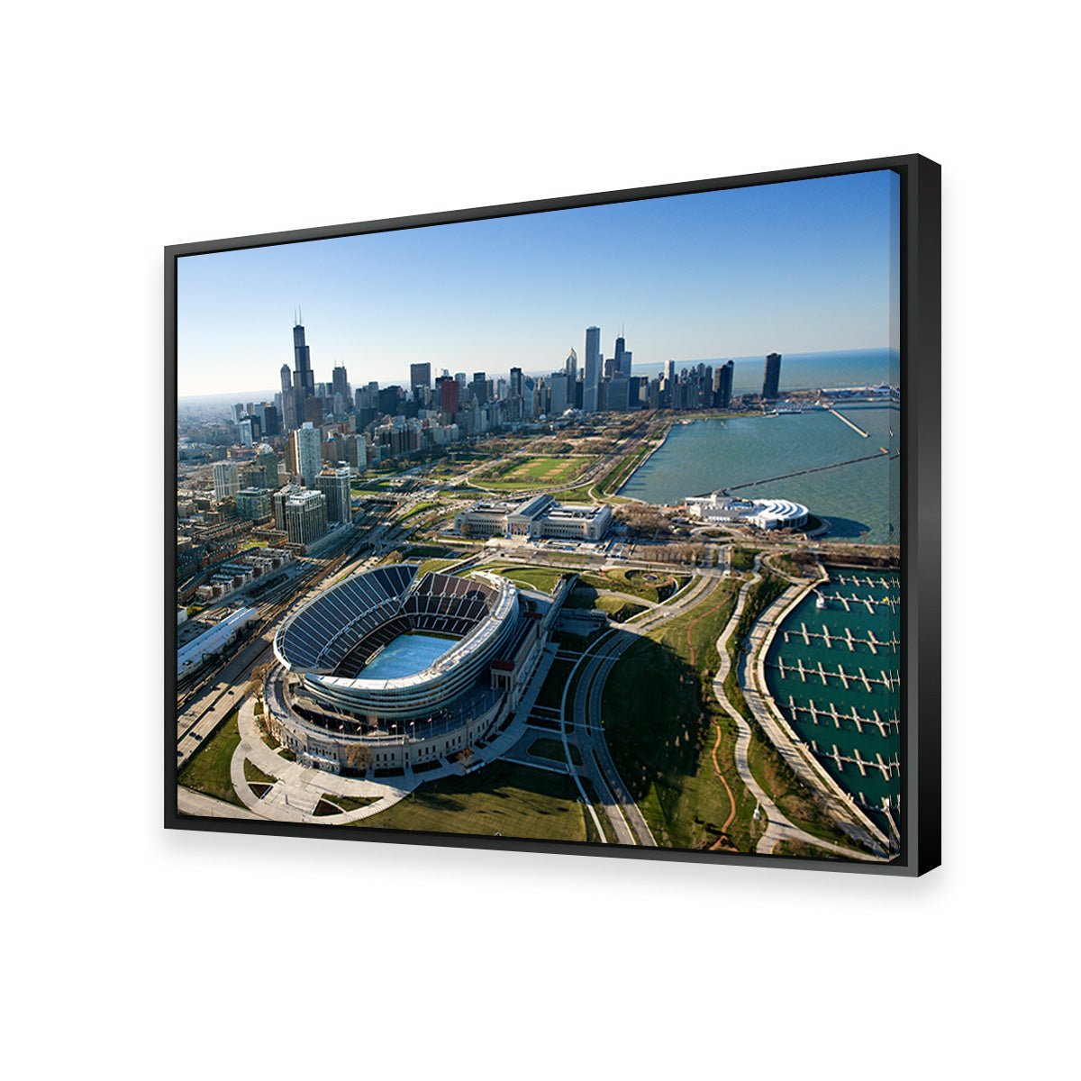 Aerial view of Chicago - Soldier Field