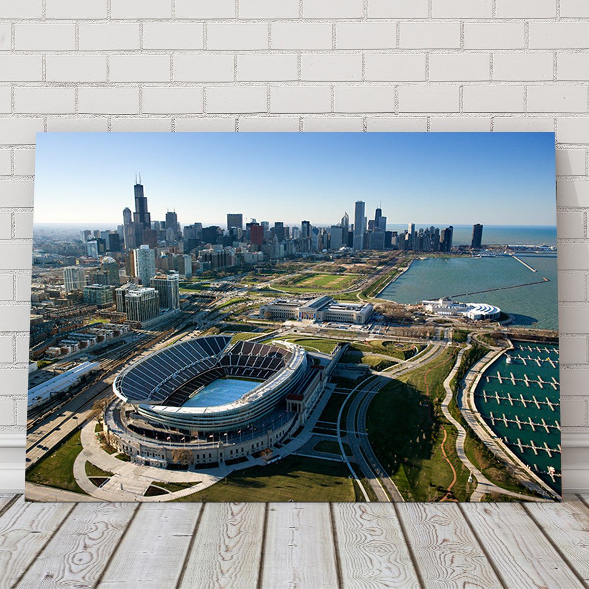 Aerial view of Chicago - Soldier Field