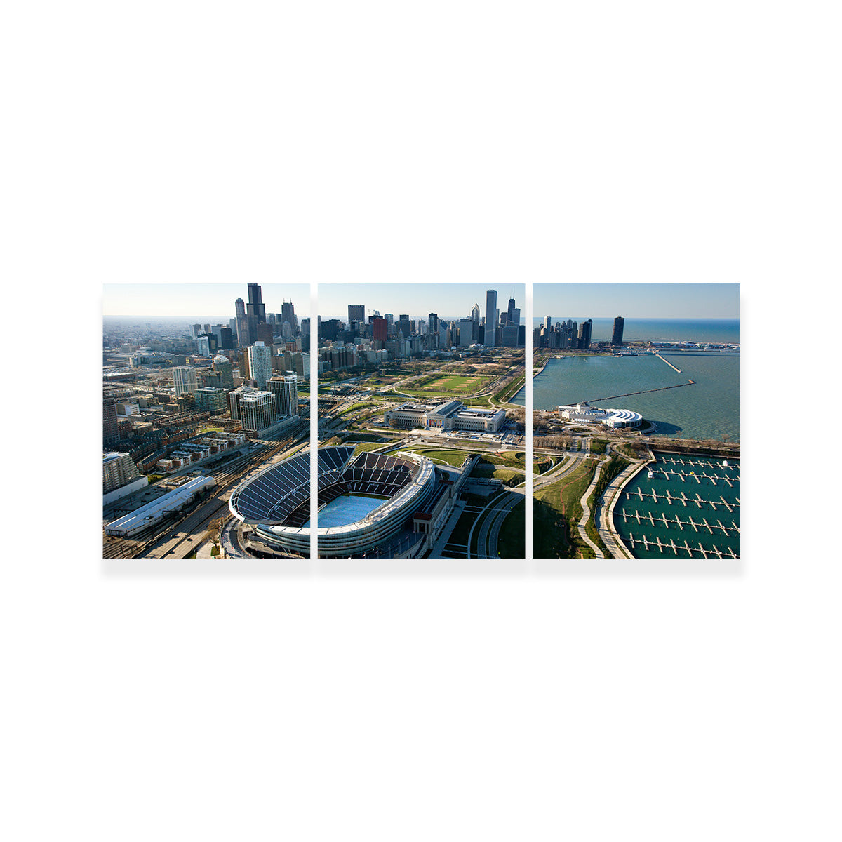 Aerial view of Chicago - Soldier Field