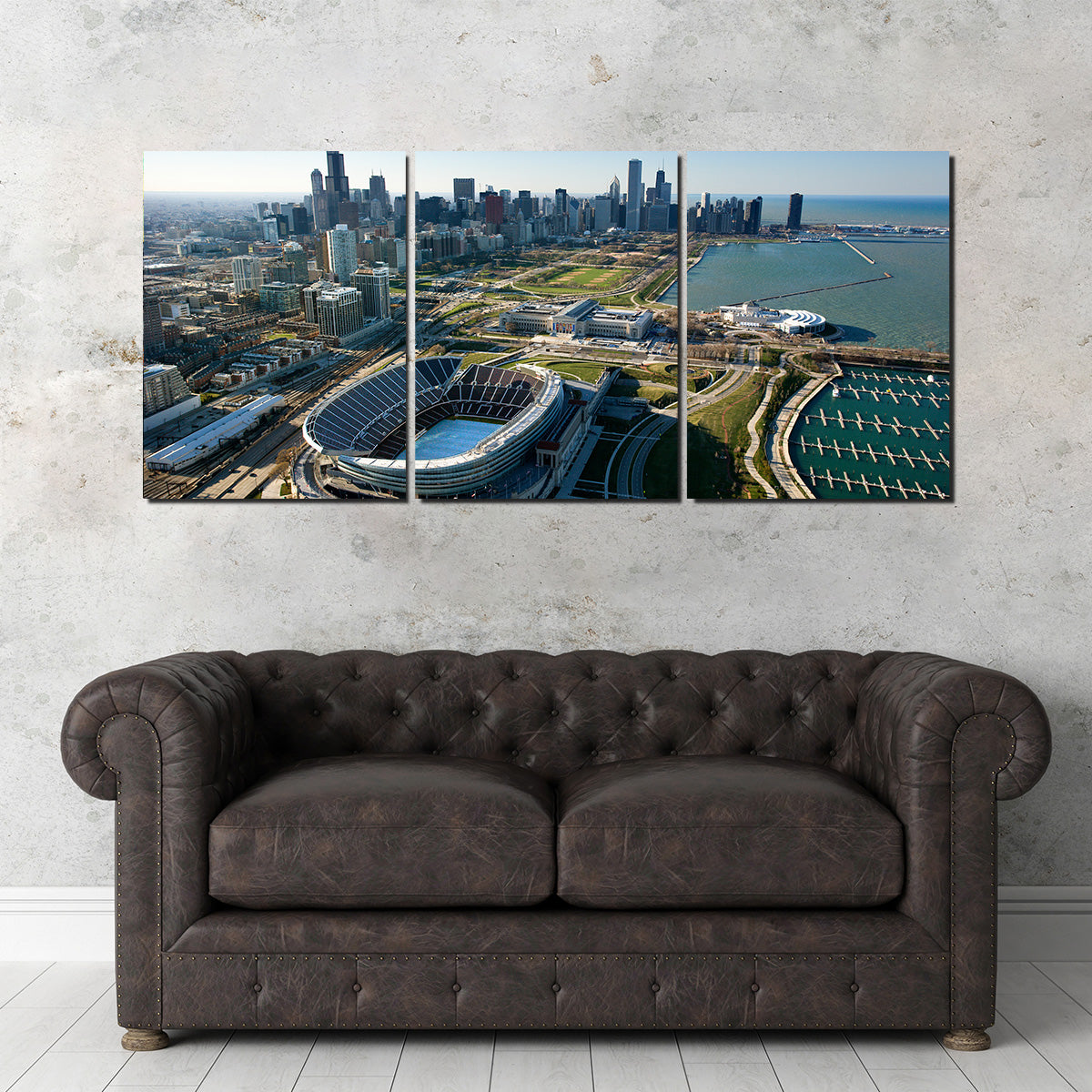 Aerial view of Chicago - Soldier Field