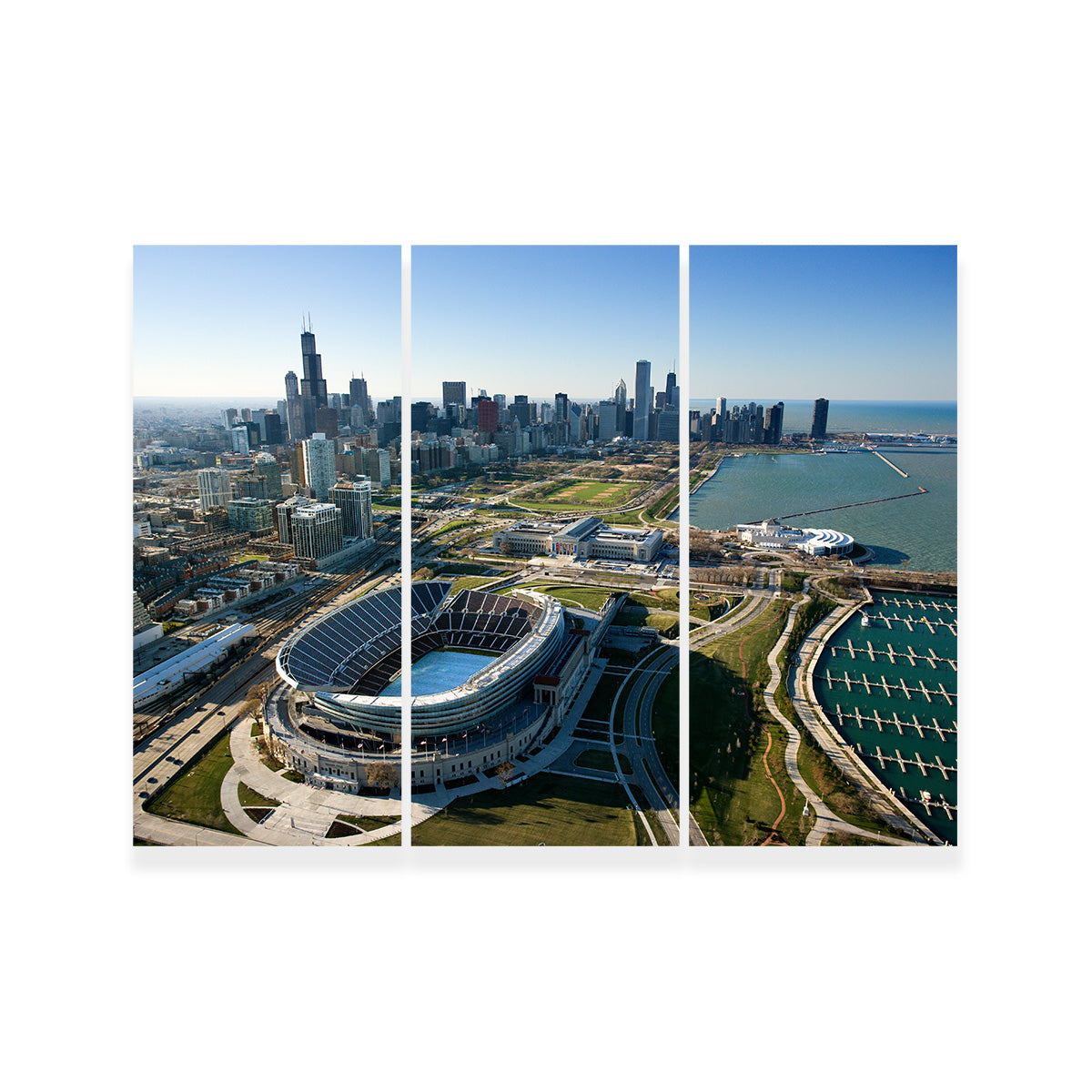 Aerial view of Chicago - Soldier Field