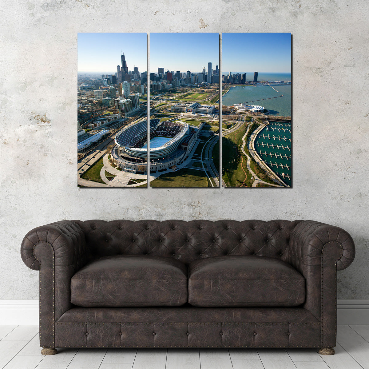 Aerial view of Chicago - Soldier Field