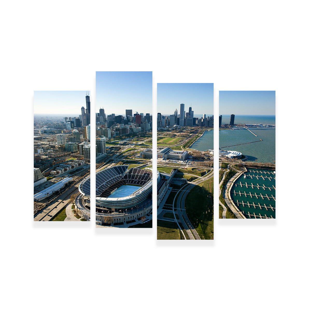 Aerial view of Chicago - Soldier Field