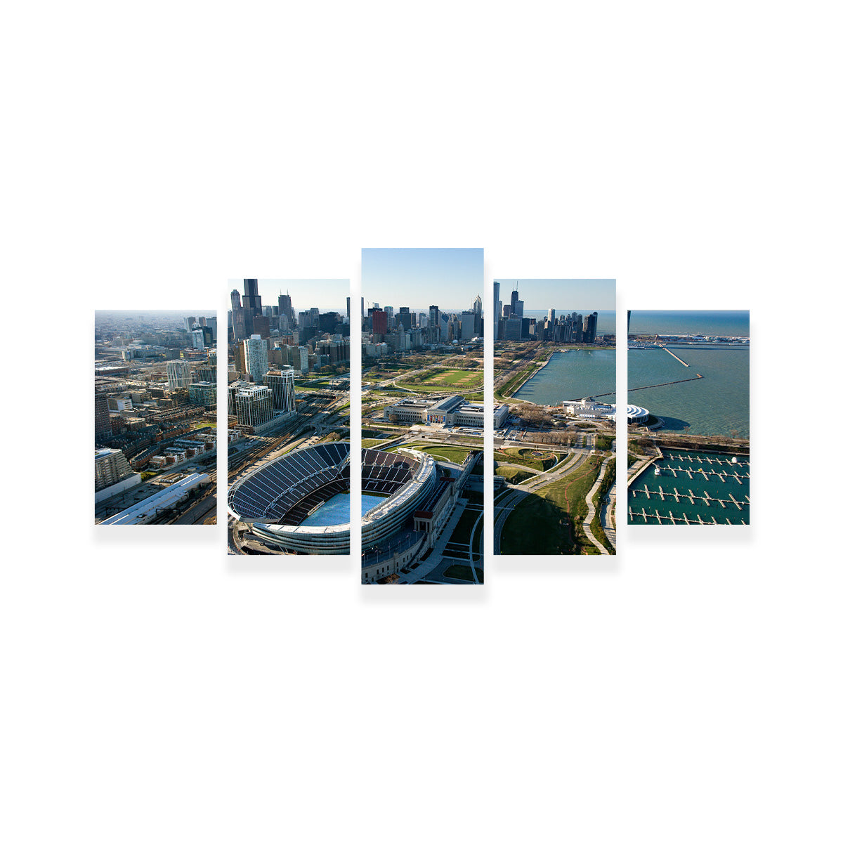 Aerial view of Chicago - Soldier Field