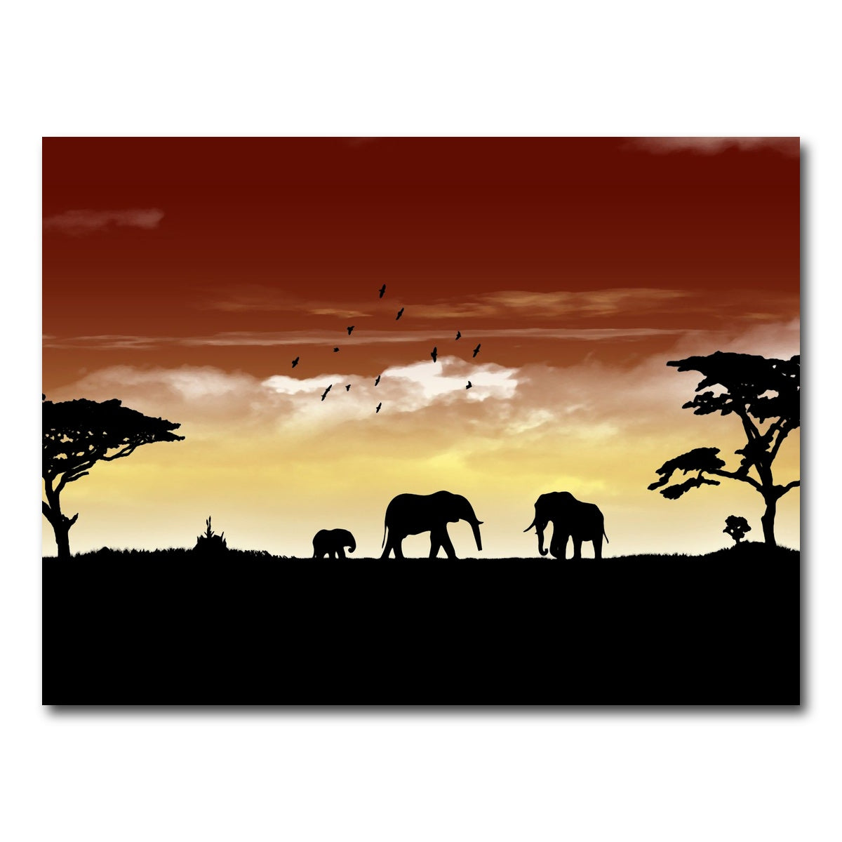 AUTO-MOCKUP WHITE | African Sunset | 1 Piece | Gallery Wrap Canvas | group=4x3