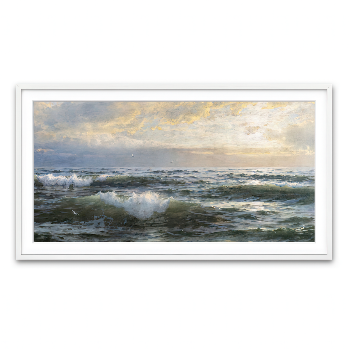 Framed Print 2x1 White