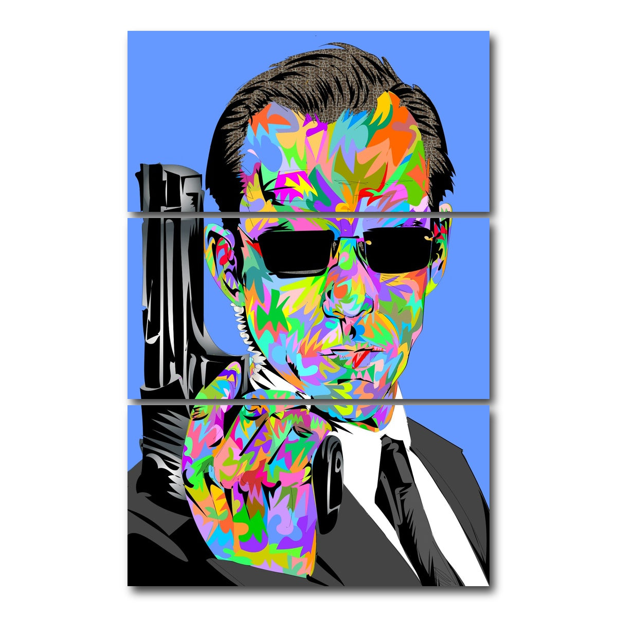 AUTO-MOCKUP WHITE | Agent Smith | 3 Piece | Gallery Wrap Canvas | group=12x24_stacked