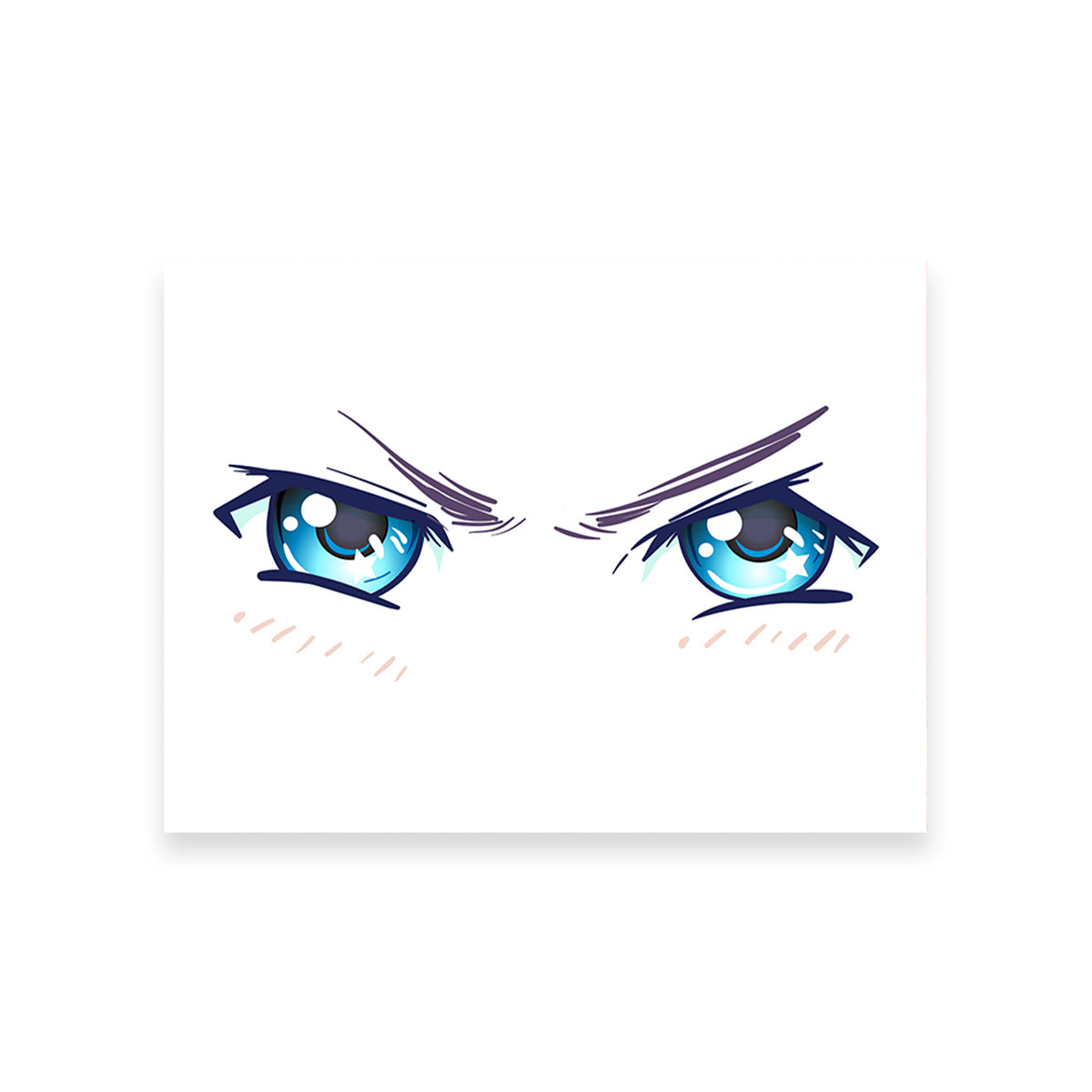 Aggressive Anime Eyes Wall Art