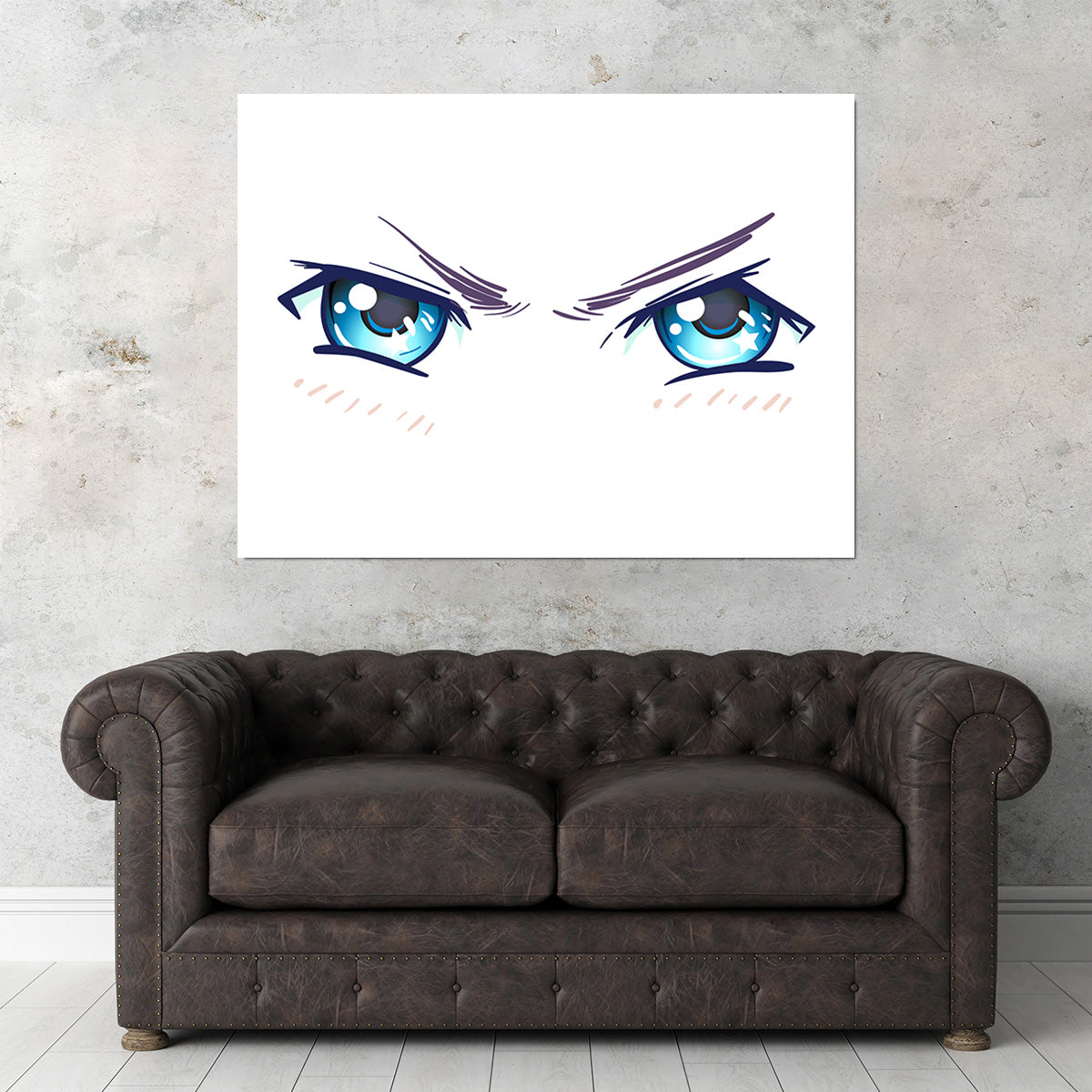 Aggressive Anime Eyes Wall Art