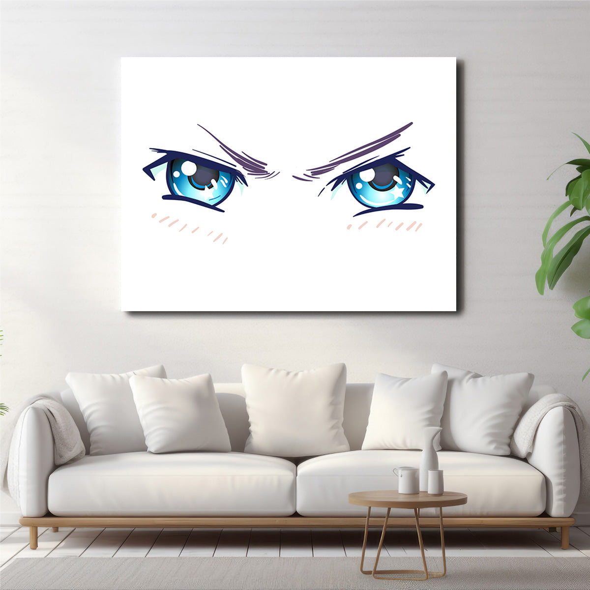 Aggressive Anime Eyes Wall Art