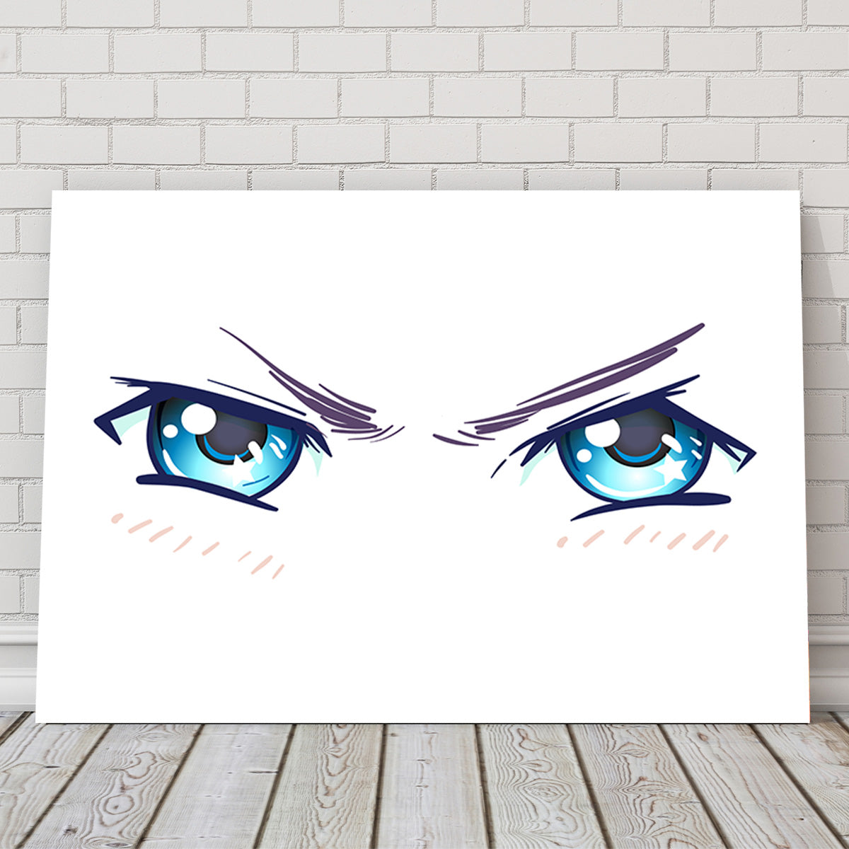 Aggressive Anime Eyes Wall Art